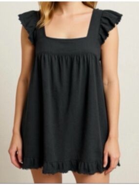 Aerie Linen Babydoll Mini Dress